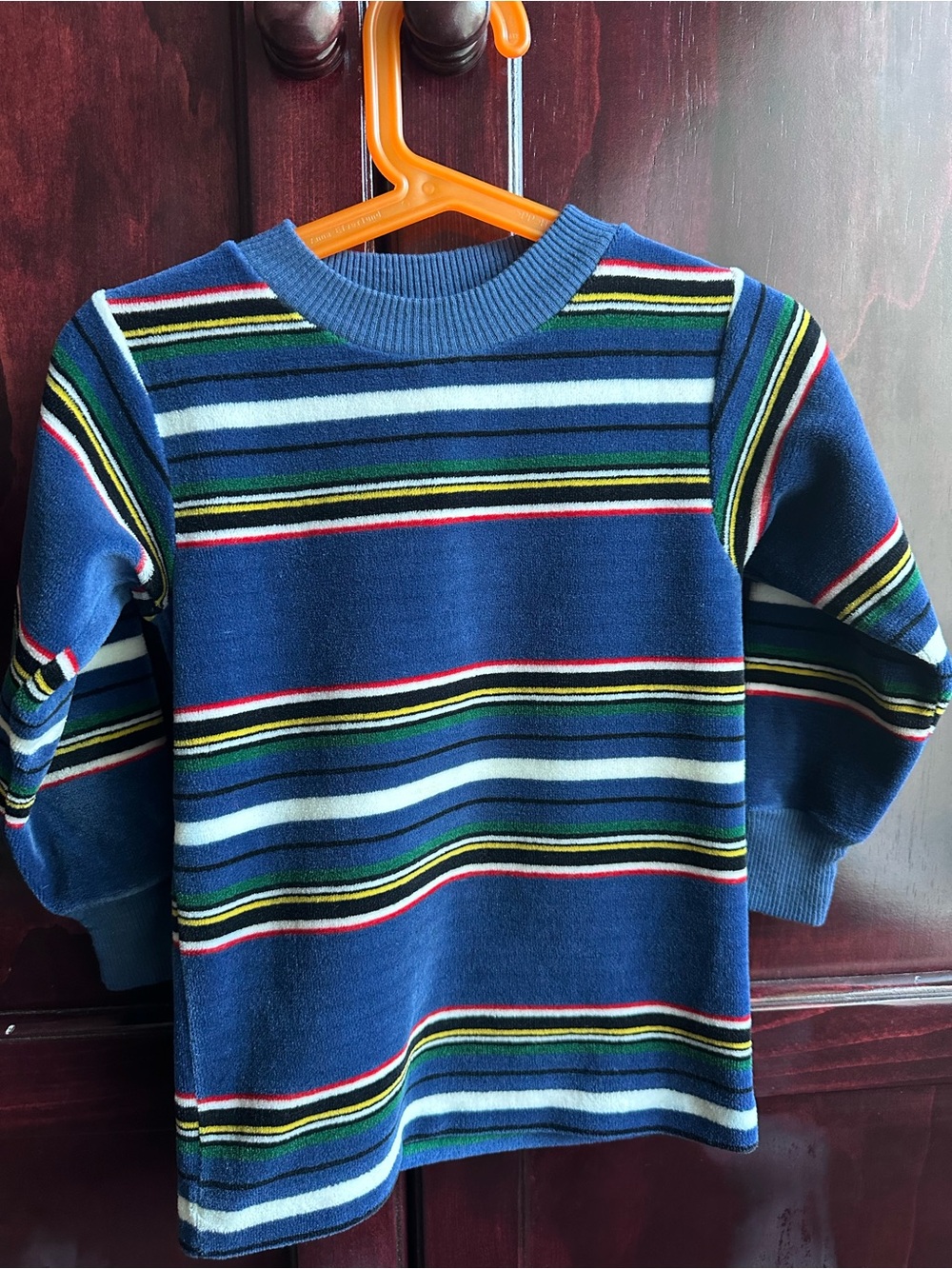 Vintage Blue Striped Crewneck Sweater